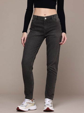 Women's Black Slim Fit Casual Jeans