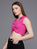 Women's Fitted Textured Crop Top