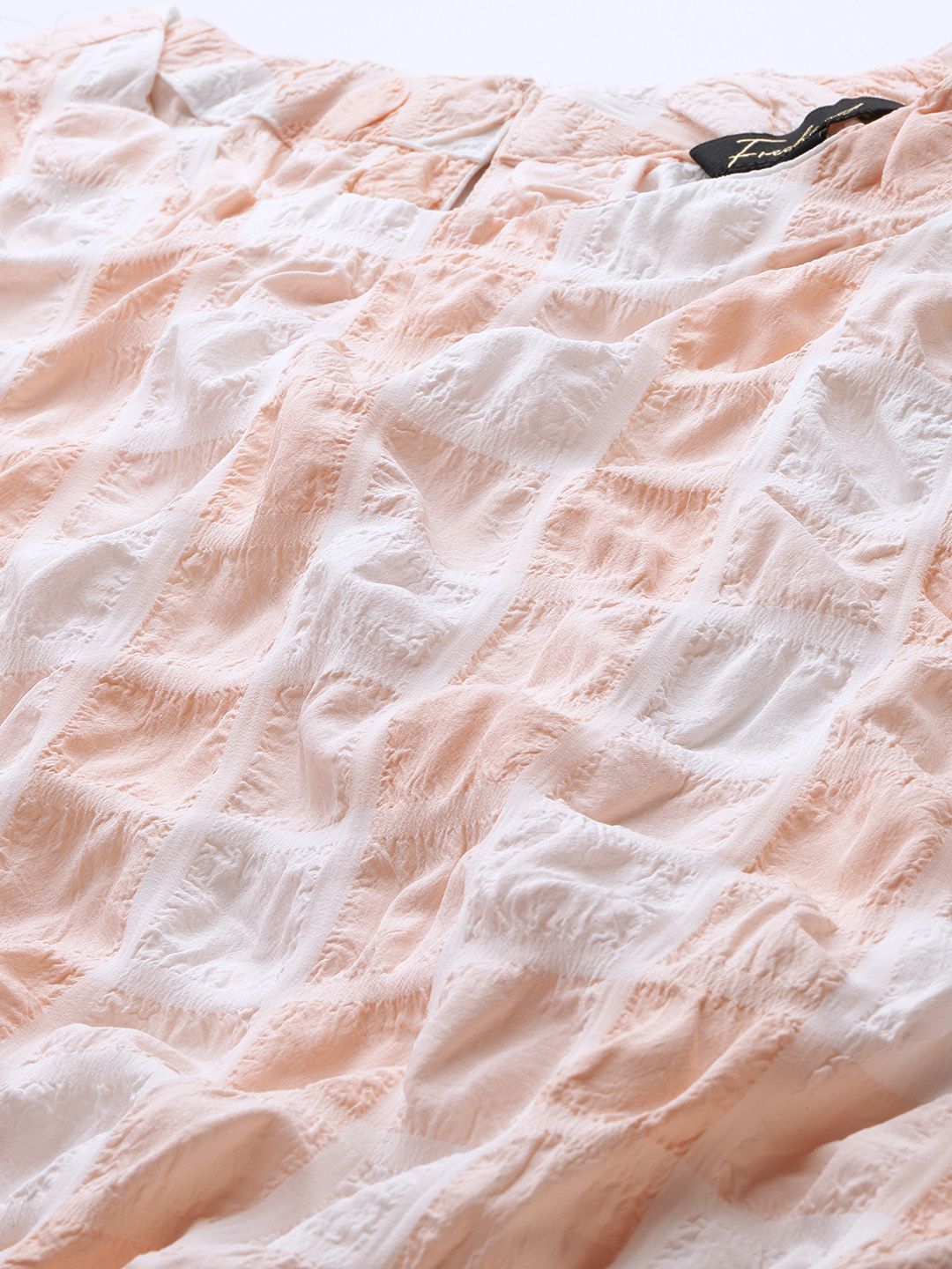 Freehand Peach Fitted Textured Top & Skrit Co-ords Set