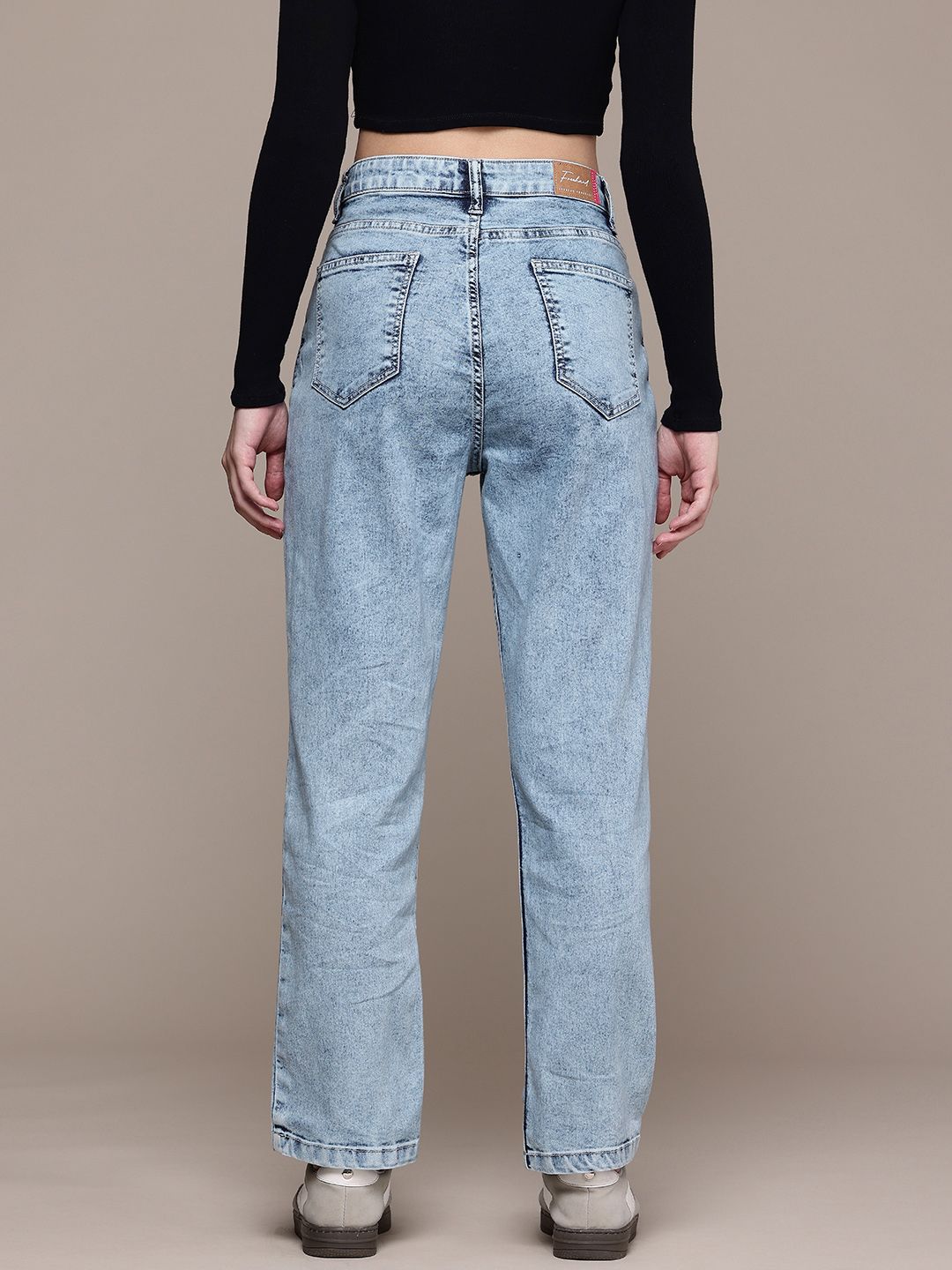 Women's Blue Straight Fit Street Jeans