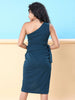 Women's Fitted One Shoulder Wrap Dress