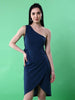 Women's Fitted One Shoulder Wrap Dress