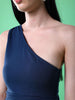 Women's Fitted One Shoulder Wrap Dress