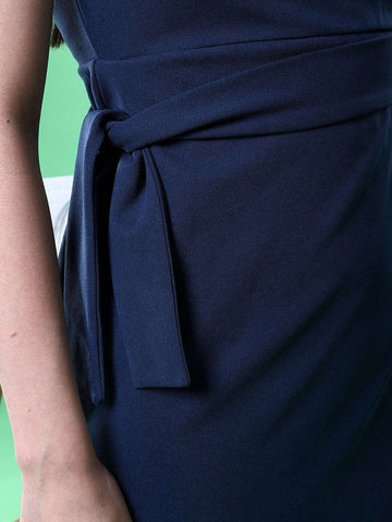 Women's Fitted One Shoulder Wrap Dress