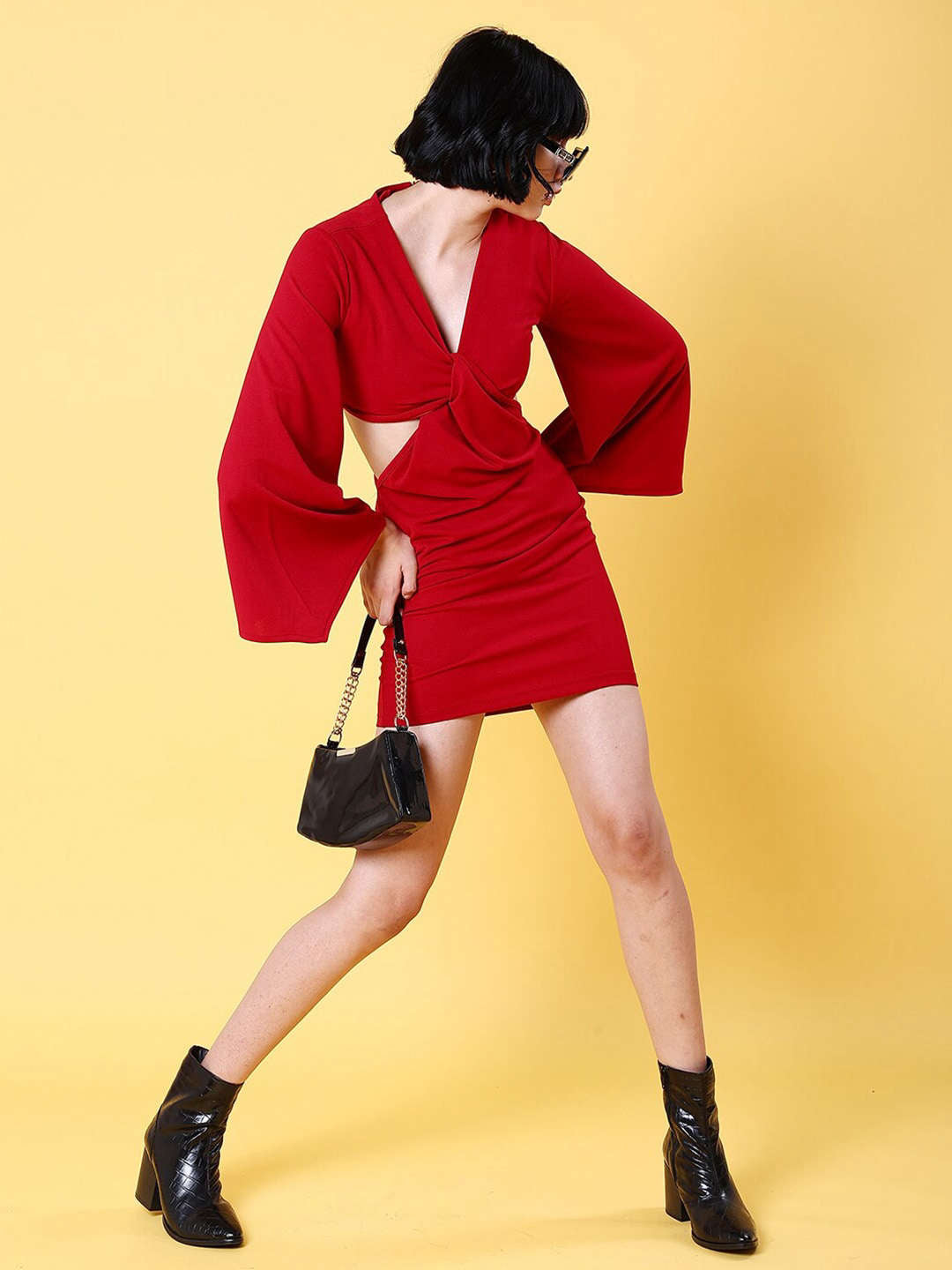 Women's Knot Cut Out Dress