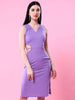 Women's Waist Cut Out Tie Up Bodycon Dress
