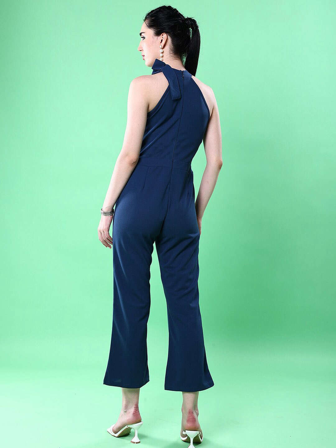 Women's One Shoulder Tie Up Jumpsuit