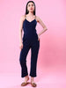 Women's Front Pleated Flare Jumpsuit