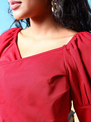 Women's Fitted Fitted Wrap Top