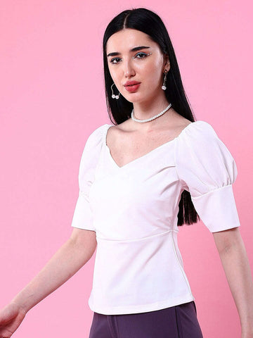 Women's Fitted Fitted Wrap Top