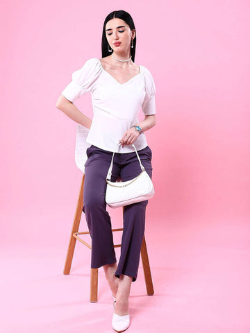 Women's Fitted Fitted Wrap Top