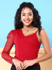 Women's Top With Meash Sleeves
