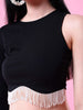 Women's Embellished Fitted Crop Top