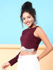 Women's Embellished Fitted Crop Top