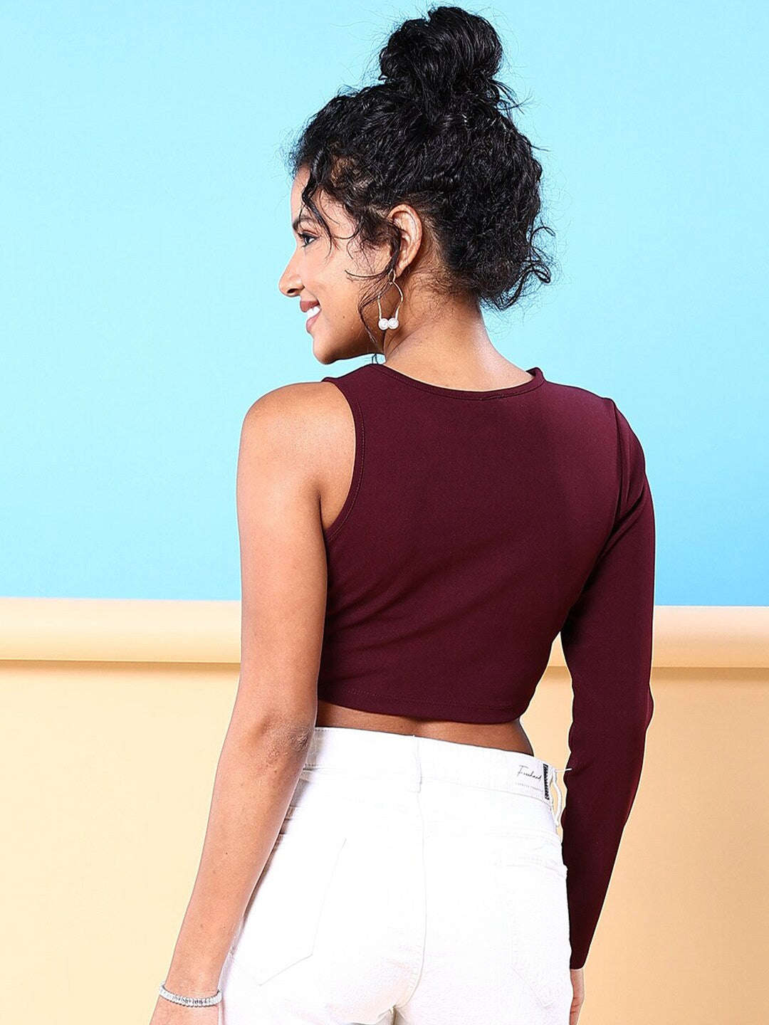 Women's Embellished Fitted Crop Top