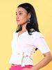 Women's Puff Sleeves Wrap Top