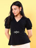Women's V Neck Peplum Top