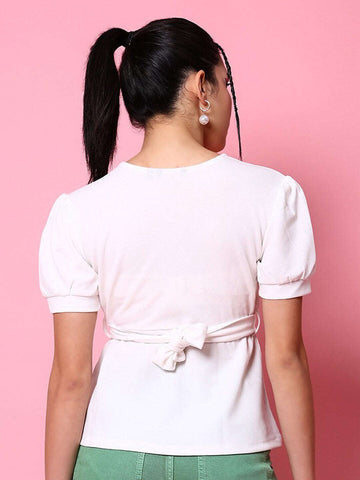 Women's V Neck Peplum Top