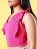 Women's V Neck Ruffle Crop Top