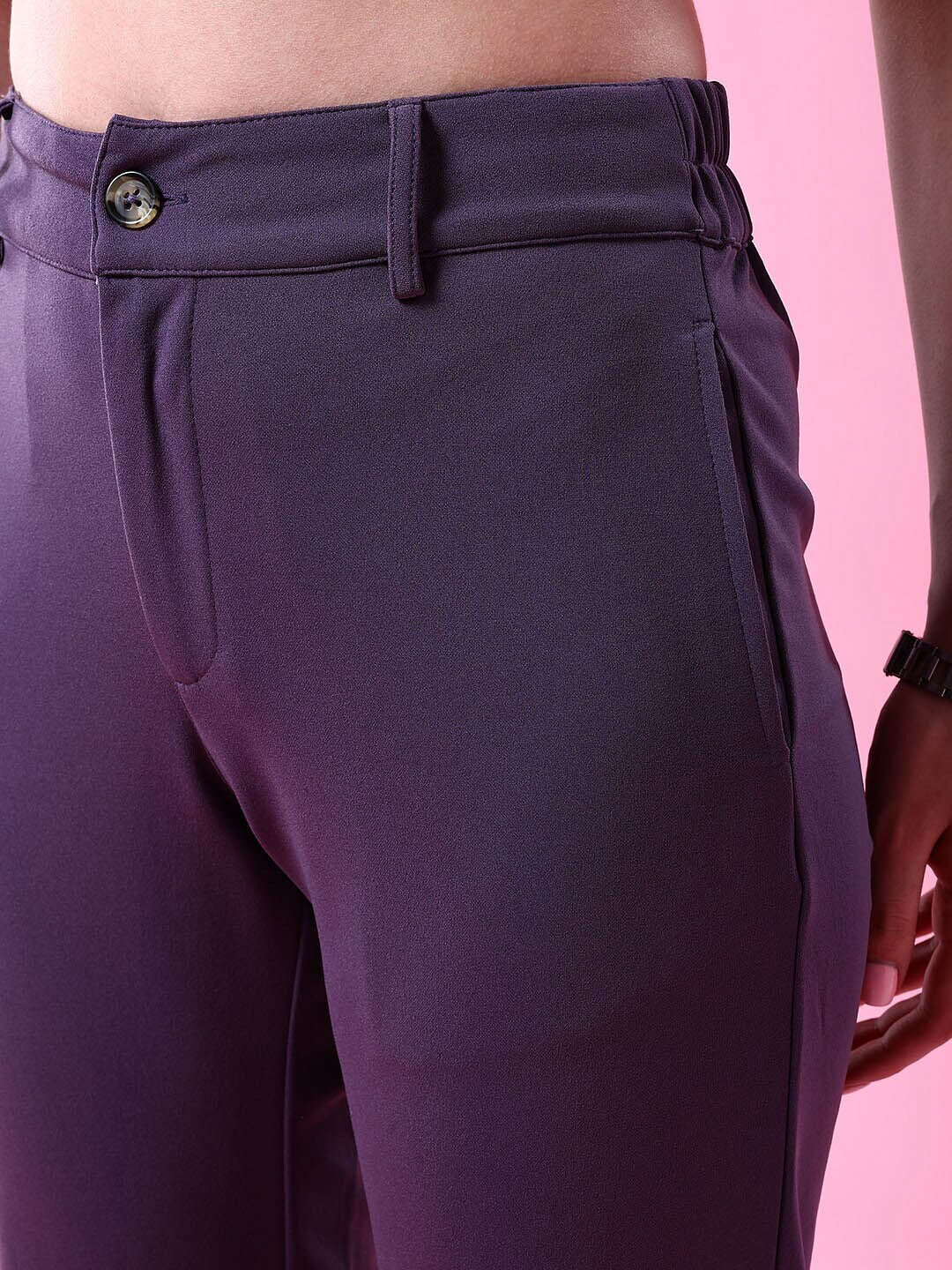 Women's Solid Wide Leg Trouser