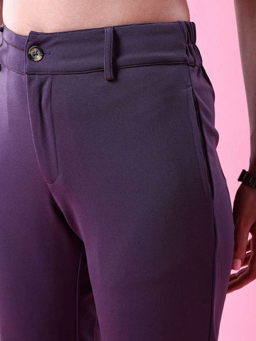 Women's Solid Wide Leg Trouser