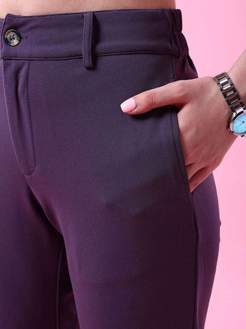 Women's Solid Wide Leg Trouser