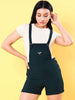 Women's Side Button Corduroy Dungaree Short