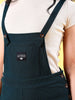 Women's Side Button Corduroy Dungaree Short