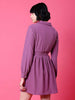 Women's Corduroy Elasticated V-Neck Dress
