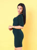 Women's Fitted Corduroy Puff Sleeve Dress