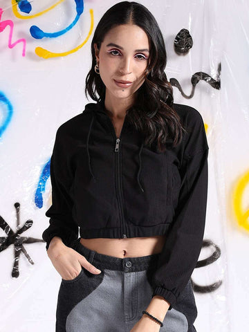 Women's Corduroy Hooded Jacket