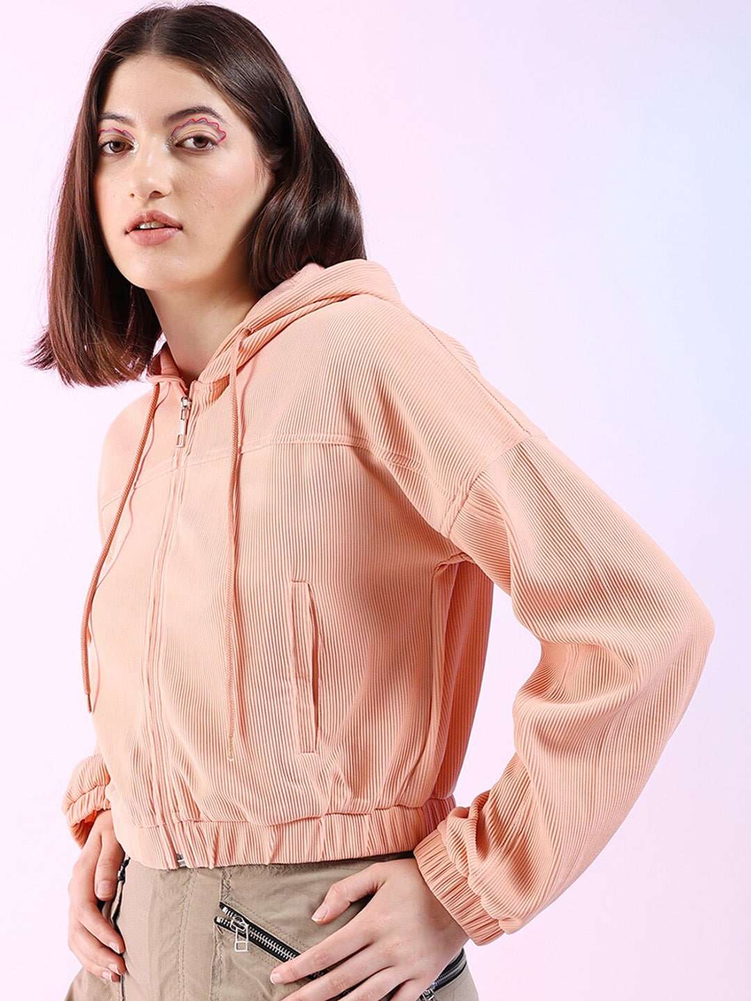 Women's Corduroy Hooded Jacket