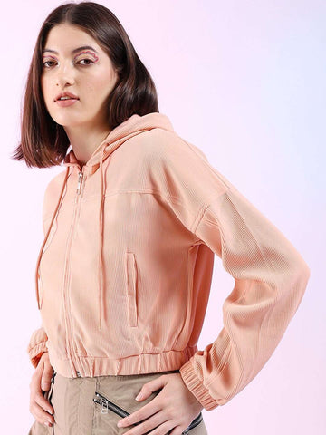 Women's Corduroy Hooded Jacket