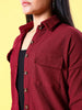 Women's Corduroy Cargo Pocket Oversized Shirt