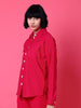 Women's Corduroy Cargo Pocket Oversized Shirt