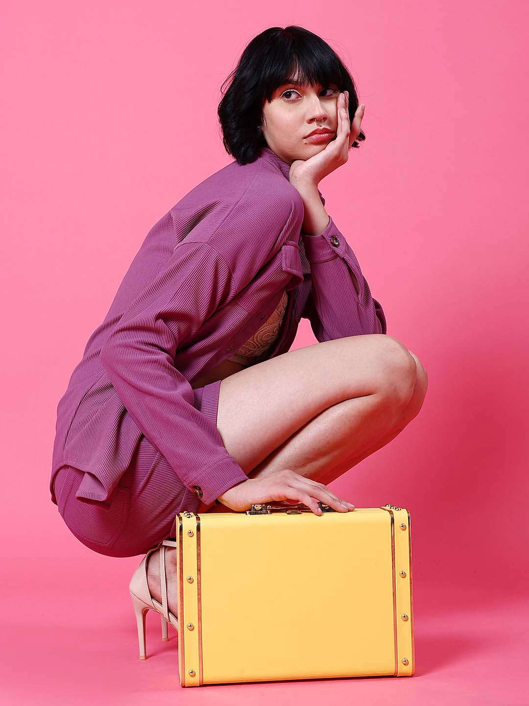 Women's Corduroy Cargo Pocket Oversized Shirt