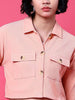 Women's Patch Pocket Corduroy Crop Shirt