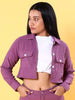 Women's Patch Pocket Corduroy Crop Shirt