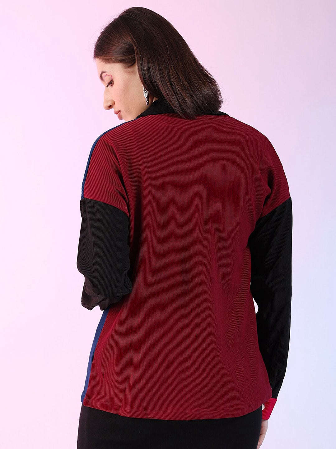 Women's Boxy Corduroy Colorblock Shirt