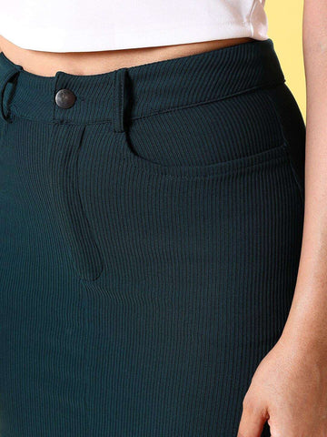 Women's Fitted Corduroy Mini Skirt