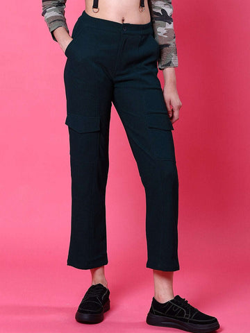 Women's Cargo Pocket Corduroy Flare Pant