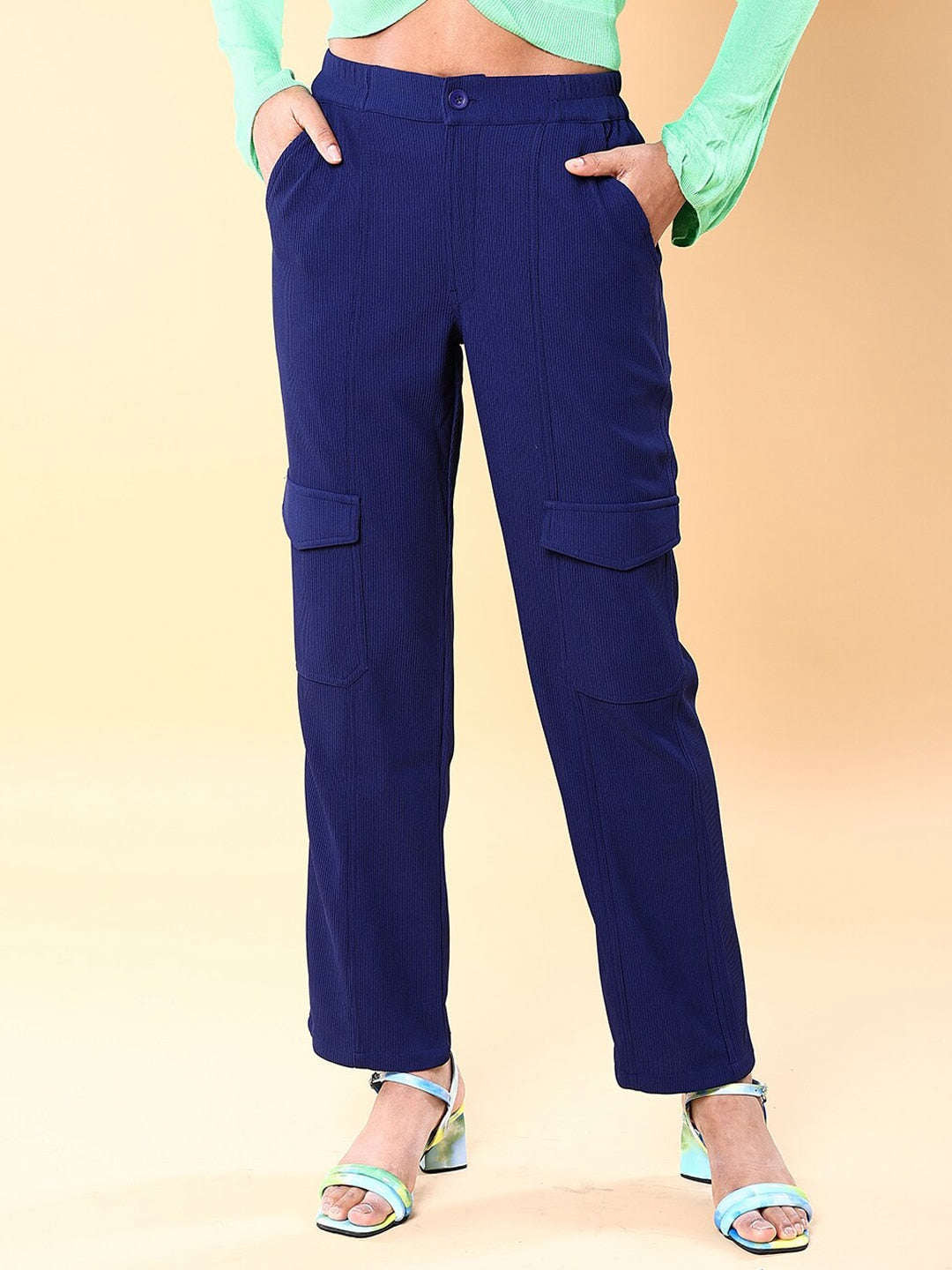 Women's Cargo Pocket Corduroy Flare Pant