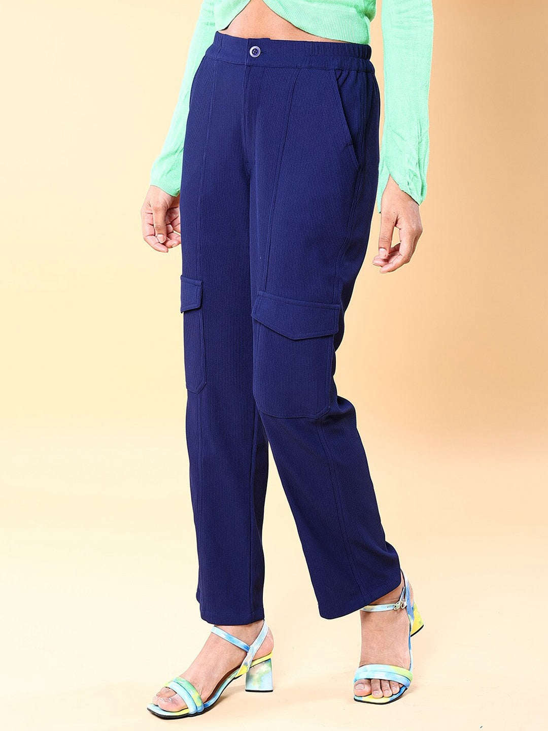Women's Cargo Pocket Corduroy Flare Pant