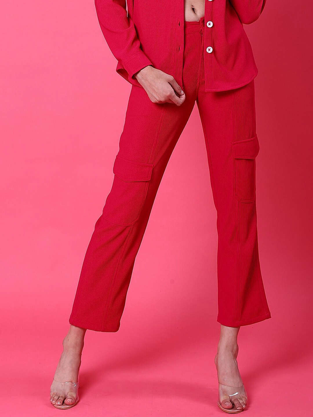 Women's Cargo Pocket Corduroy Flare Pant