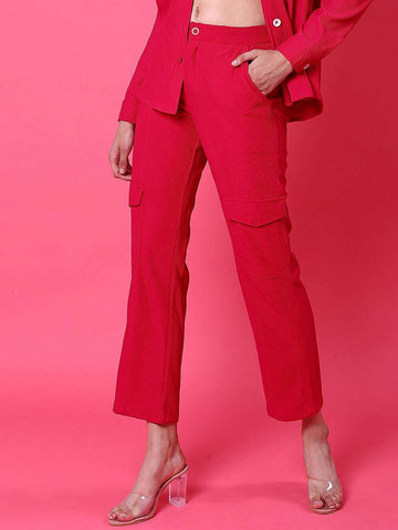 Women's Cargo Pocket Corduroy Flare Pant