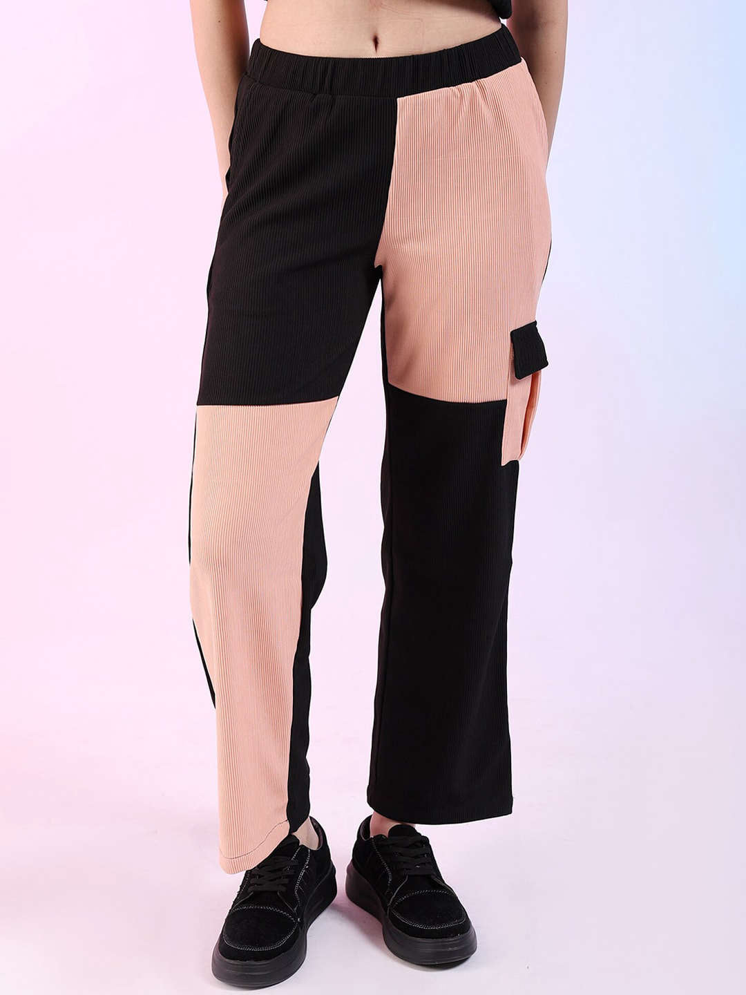 Women's Corduroy Colorblock Cargo Pocket Pant