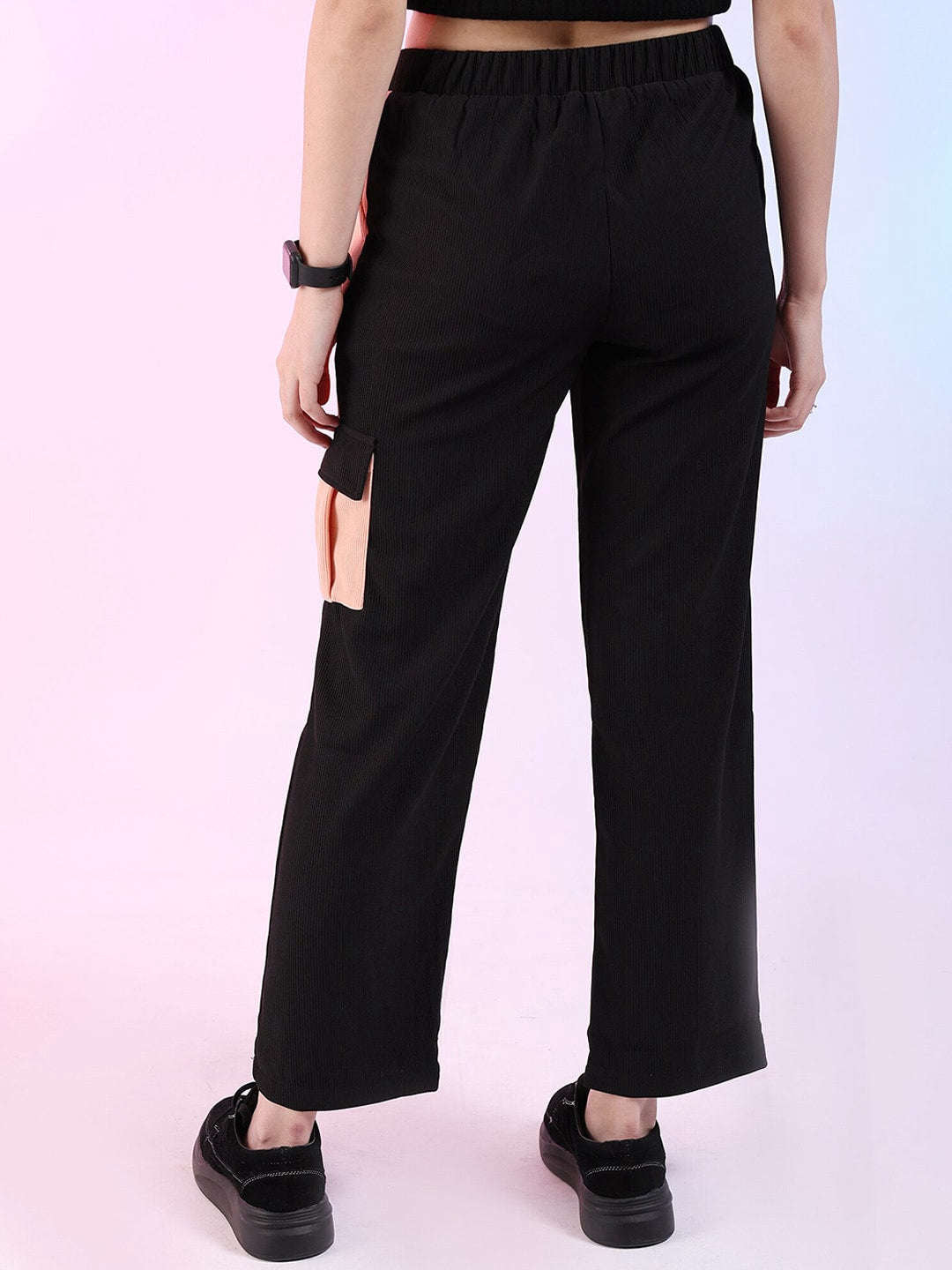 Women's Corduroy Colorblock Cargo Pocket Pant