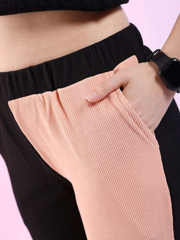 Women's Corduroy Colorblock Cargo Pocket Pant