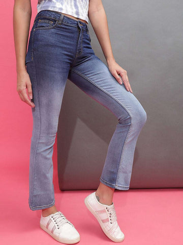 Women's Ombre Bootcut Denim Jeans
