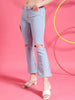 Women's Distressed Bootcut Fit Jeans